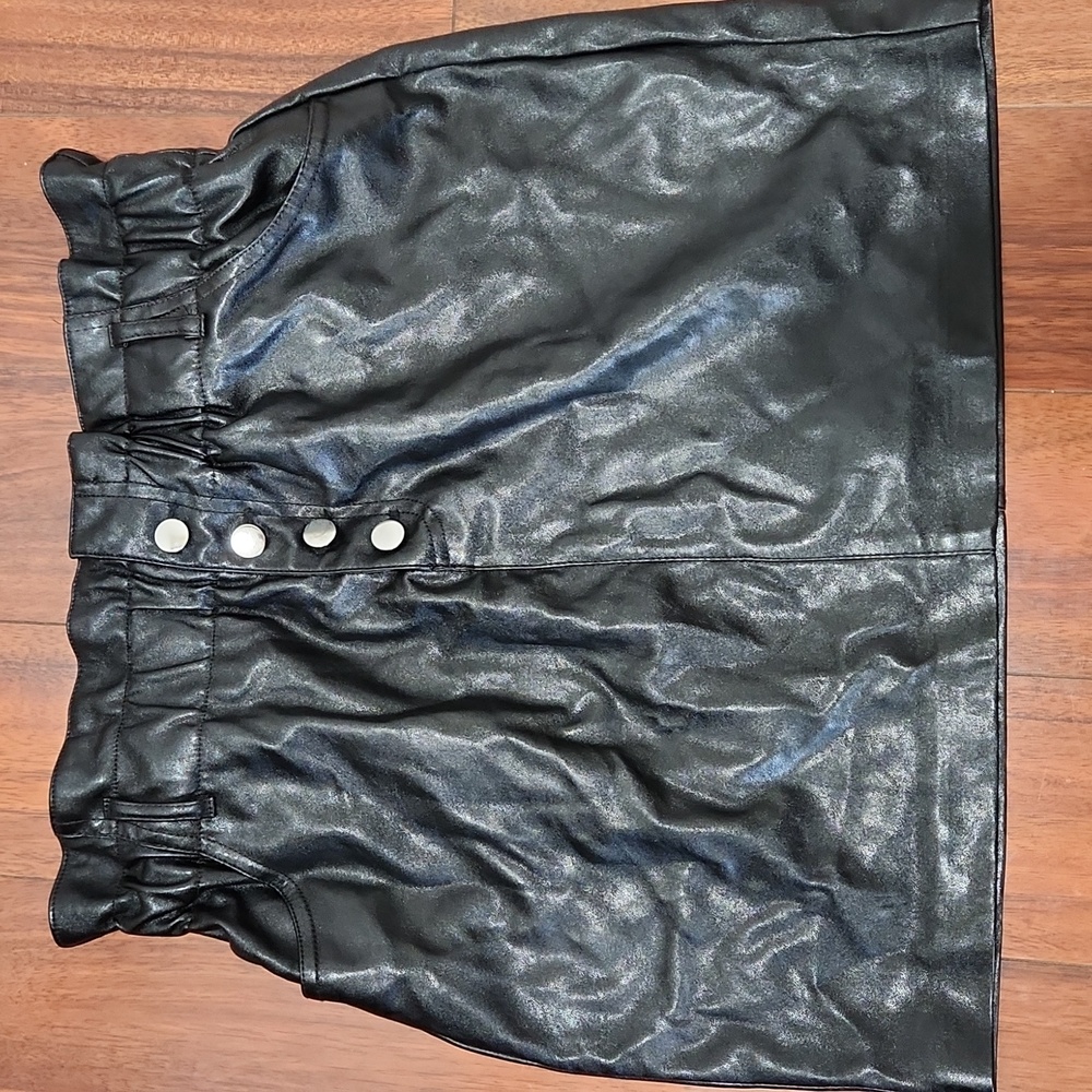Haute Monde Faux Leather Skirt